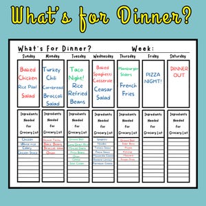 Weekly Wellness Planner – One Page Meal & Grocery Tracker PDF