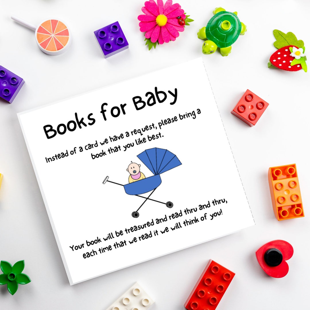 books-for-baby-card-stroller-bring-books-for-baby-shower-etsy