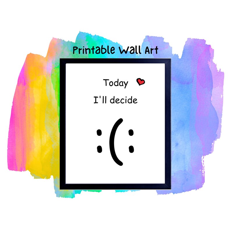 Aesthetic Self-love Keyboard Art: Smile or Frown Printable (digital ...