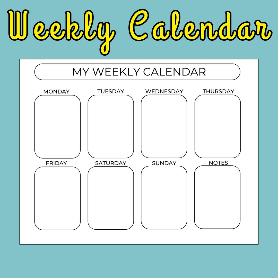 simple-7-day-weekly-planner-calendar-undated-pdf-for-adults-kids-student-planning-for-the-week-black-and-white-blank-template-etsy