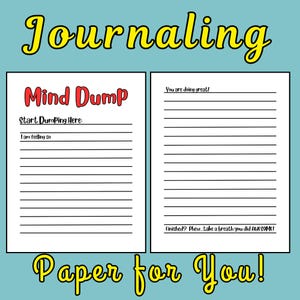 Mind Dump Journal Paper – Guided Brain Dump Printable Template
