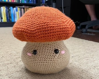 Chubby Mushroom Crochet Pattern PDF, fun easy amigurumi