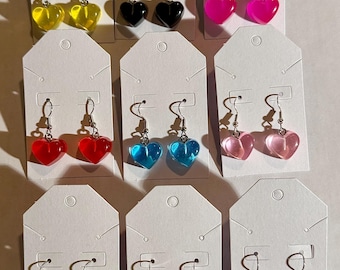 Resin Heart Earrings