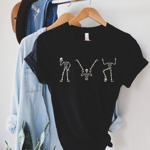 Skeleton Short Sleeve Tee Skeleton Tee Shirt Skeleton Tshirt Skeleton Shirt Halloween Tshirt Halloween Tee Shirt Halloween Gift Cute Tshirt