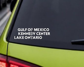 Lake Ontario Anti-Trump Vinyl Decal - Political Car Sticker, Resist Renaming History, Progressive Liberal Protest Gift