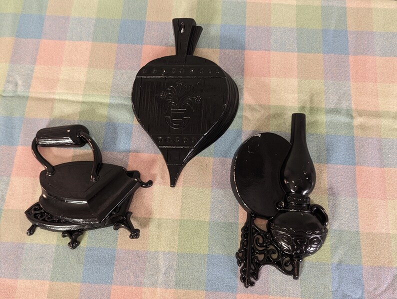 Vintage Sexton Cast Metal Kitchen Wall Decor Set of 3 - Etsy