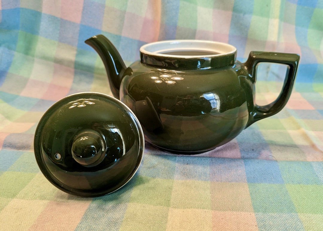 Vintage Hall Green Teapot With Lid Etsy