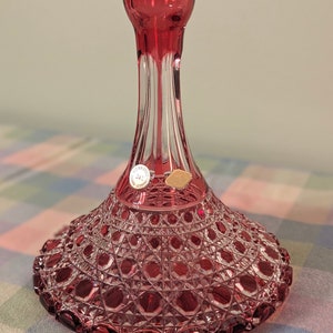 Vintage Nachtmann Bleikristall Ruby Lead Crystal Decanter