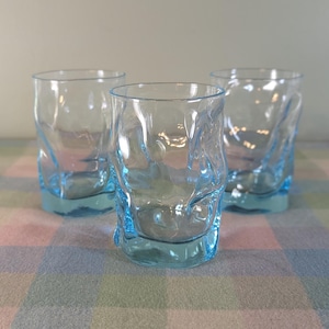 Bormioli Rocco Double Old Fashioned Sorgente Blue Glasses - Set of 3