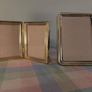 Vintage Brass Photo Frames - Set of 2