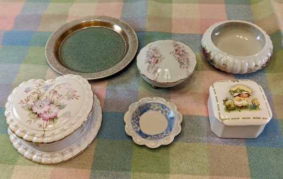 Vintage Assorted Trinket Dishes and Boxes - image 1