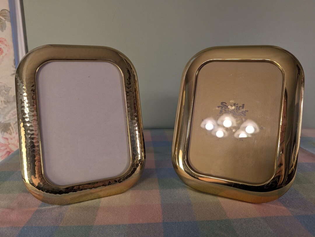 Vintage Solid Brass Photo Frames - Set of 2 - Etsy
