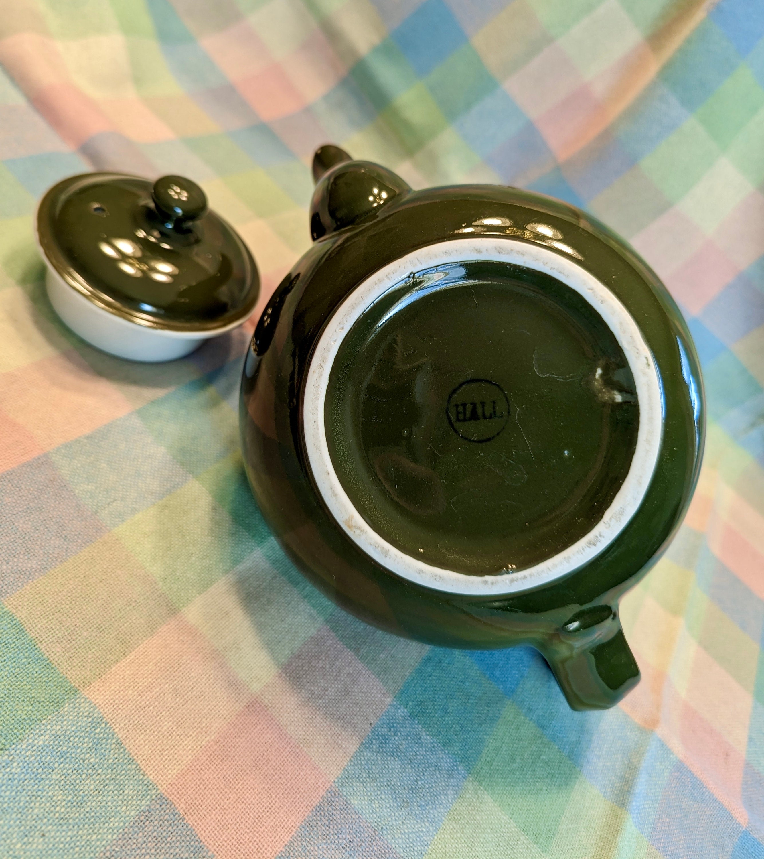 Vintage Hall Green Teapot With Lid Etsy