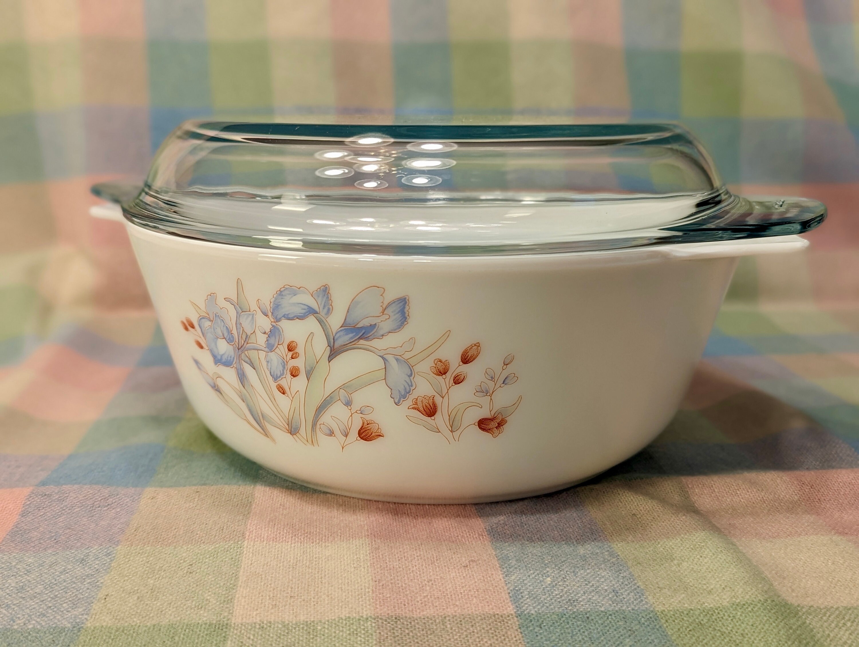 Blue top iris pyrex