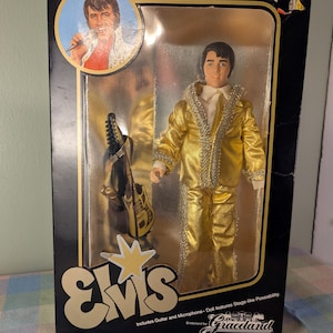 Vintage 1984 Elvis Presley Graceland Doll with Guitar and Microphone by Eugene Doll Co