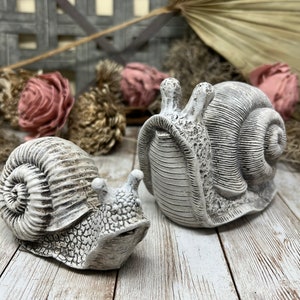 Set of Concrete Snail Statues, Snail Figurines
