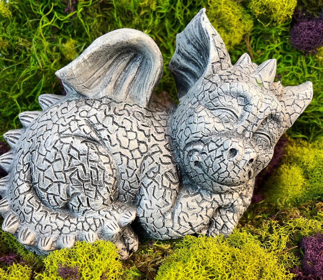Dragon Statue, Cast Stone / Concrete Dragon Statue - Etsy
