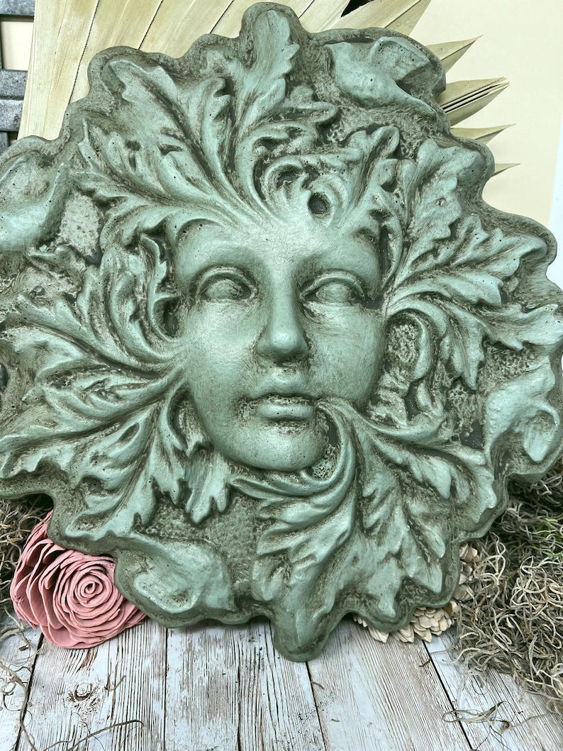 Large Green Woman Wall Plaque Green