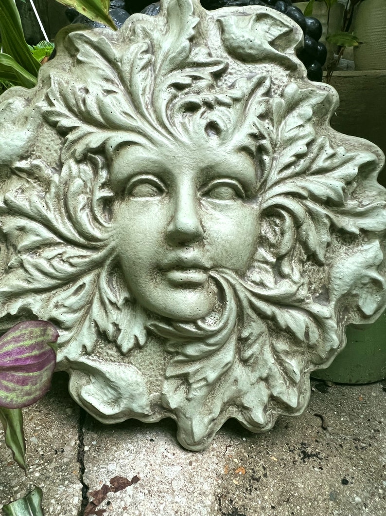 Large Green Woman Wall Plaque Green