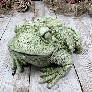 Large Warty Frog, Toad, Little Frog Prince, Frog Statue, Concrete Frog, Cement Frog, Cast Stone Frog, Frog Figurine