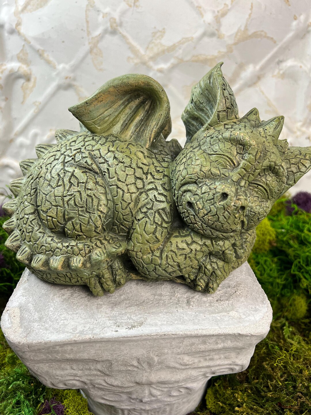 Dragon Statue, Cast Stone / Concrete Dragon Statue - Etsy
