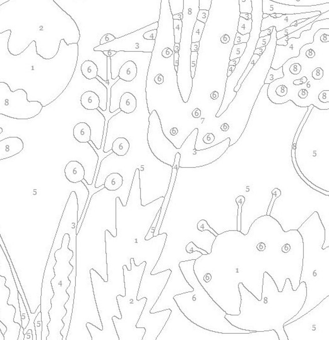 20 Printable Paint by Numbers Paint by Numbers for Adults Landscape Still Life Animal Flower