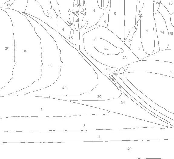 Paint by Number-landscape Mountain Paint by Numbers - Paint Kit for ...
