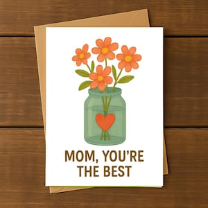 Cartão engraçado para o Dia das Mães, Cartão sincero para a mãe, Dia das Mães fofo, Cartão do marido, Cartão para a mãe, Cartão para uma nova mãe, Download instantâneo