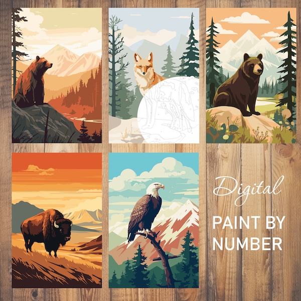 National Parks Paint by Number Kit Etsy