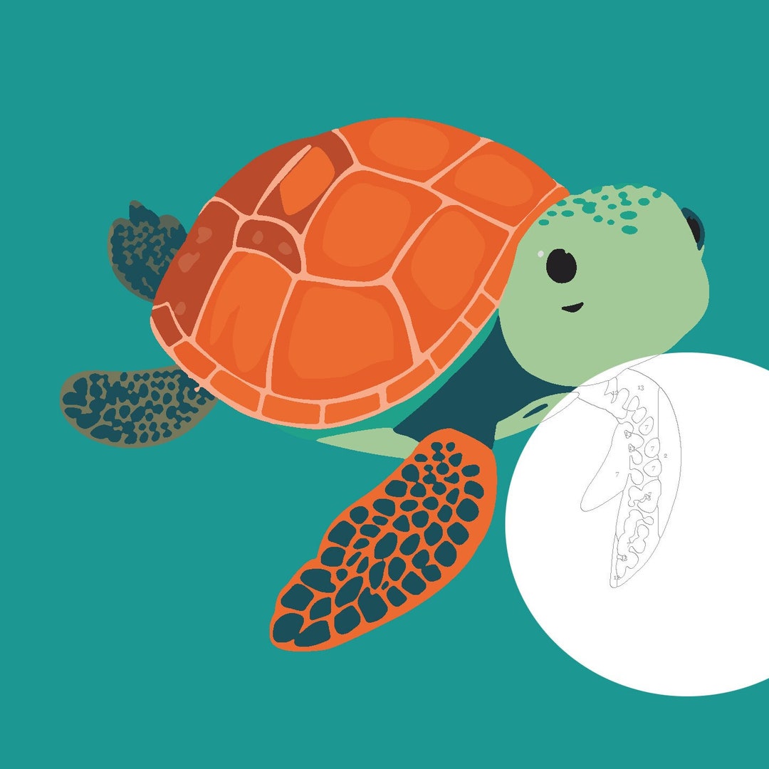 Paint by Number Sea Turtle Paint by Numbers Paint Kit for Adult Paint