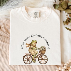 Comfort Colors© Unhinged Frog Mahjong Shirt, Funny T-Shirt Mahjong Gifts for Mahj Players, Cozy Mah Jongg Club Tee