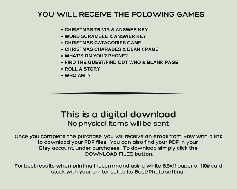 Christmas Office Party Games Printable Bundle, Holiday Work Party Team ...