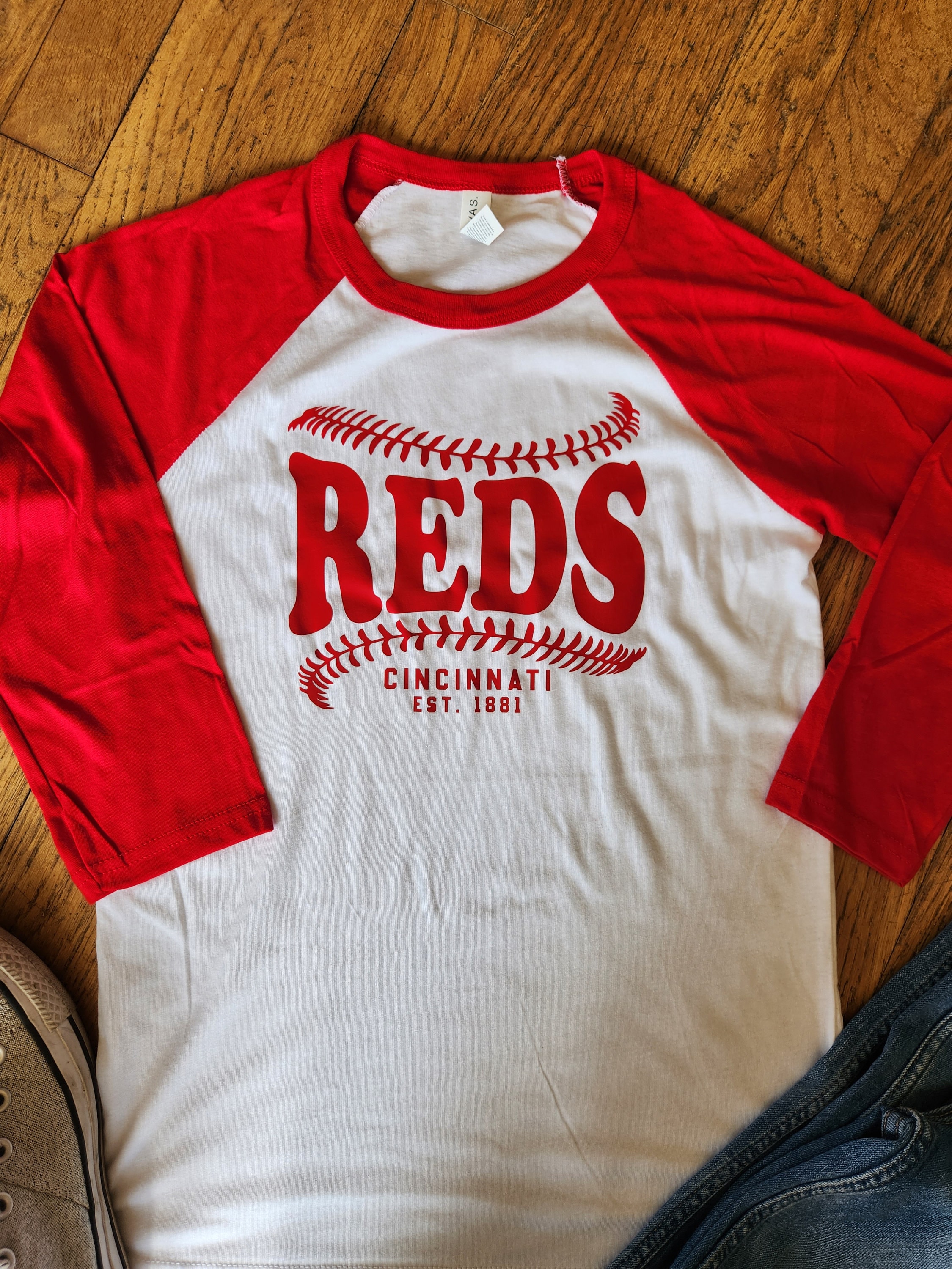 PaxtonsDesigns Cincinnati Reds Baseball Shirt | Cincinnati | Reds | Vintage Baseball Shirt | Cincinnati Reds