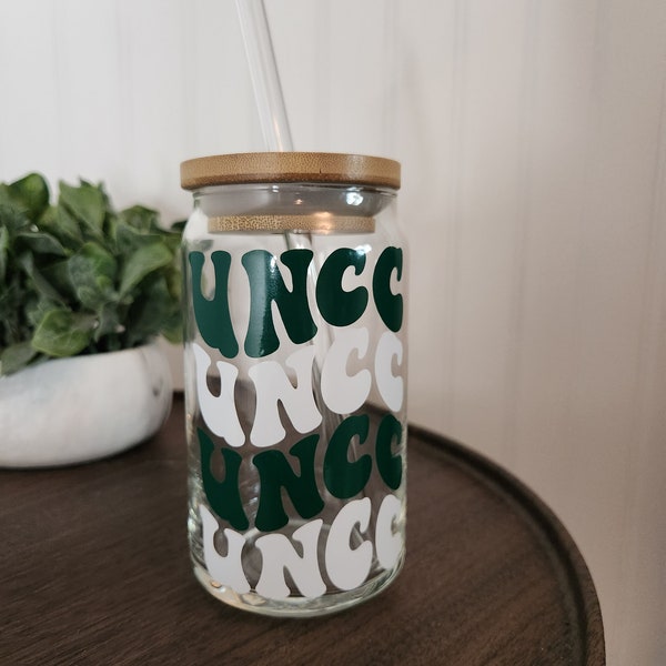 UNCC tumbler | Green and White | University of North Carolina Charlotte | Charlotte | tumbler | gift