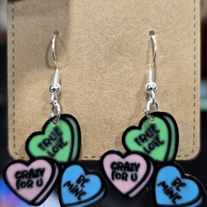 Valentine&#39;s Day Heart Candy Earrings