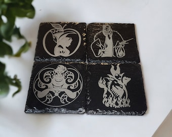 Disney Villains Slate Coaster