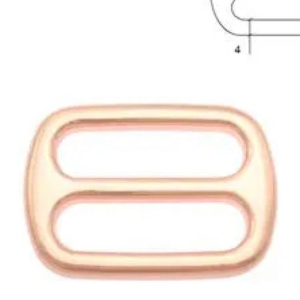 20mm (7/8")/25mm (1")/38mm (1.5")/50mm (2") Rose Gold Metal Tri Glide/Dog Collar Hardware/Pet Hardware/Supply/Nickel Free/Shiny