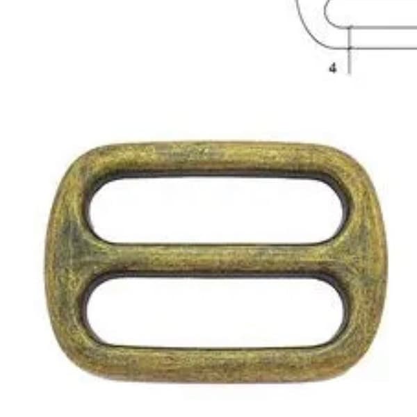 25mm (1") or 38mm (1.5") or 50mm(2") Antique Brass Metal Tri Glide/Dog Collar Hardware/Pet Hardware/Supply/Nickel Free