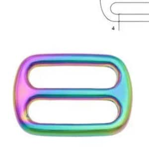 20mm (7/8")/25mm (1")/38mm (1.5")/50mm (2") Neo-Chrome Metal Tri Glide/Dog Collar Hardware/Pet Hardware/Supply/Nickel Free/Shiny/Rainbow