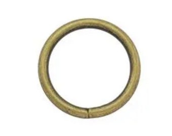 5 Pack 25mm (1") Antique Brass Metal O Ring/Dog Collar Hardware/Pet Hardware/Supply/Nickel Free
