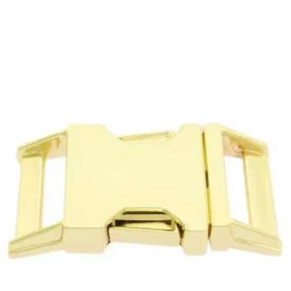 25mm (1")/40mm (1.5") Brass Plated Metal Side Release Buckle/Dog Collar Hardware/Pet Hardware/Supply/Nickel Free/Shiny