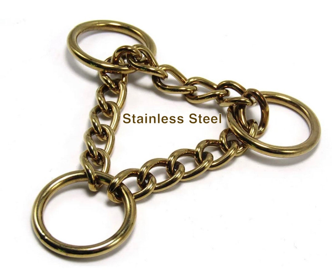 25mm 1 Stainless Steel Old Gold Metal Martingale Half Check Chain/dog