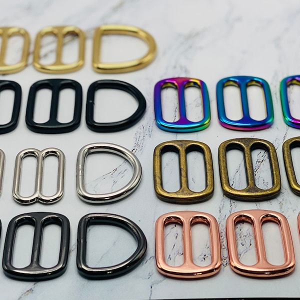 25mm (1") Metal Martingale Set (4 Piece)/Dog Collar Hardware/Pet Hardware/Supply/Gun Metal/Rose Gold/Antique Brass/Black/Neo Chrome/Brass