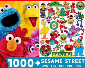 sesame street characters clipart etsy