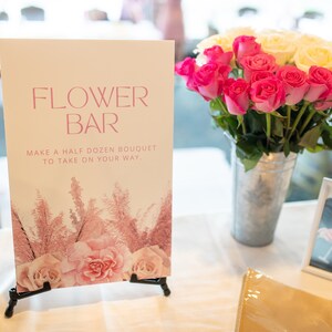 Flower Bar Sign Template