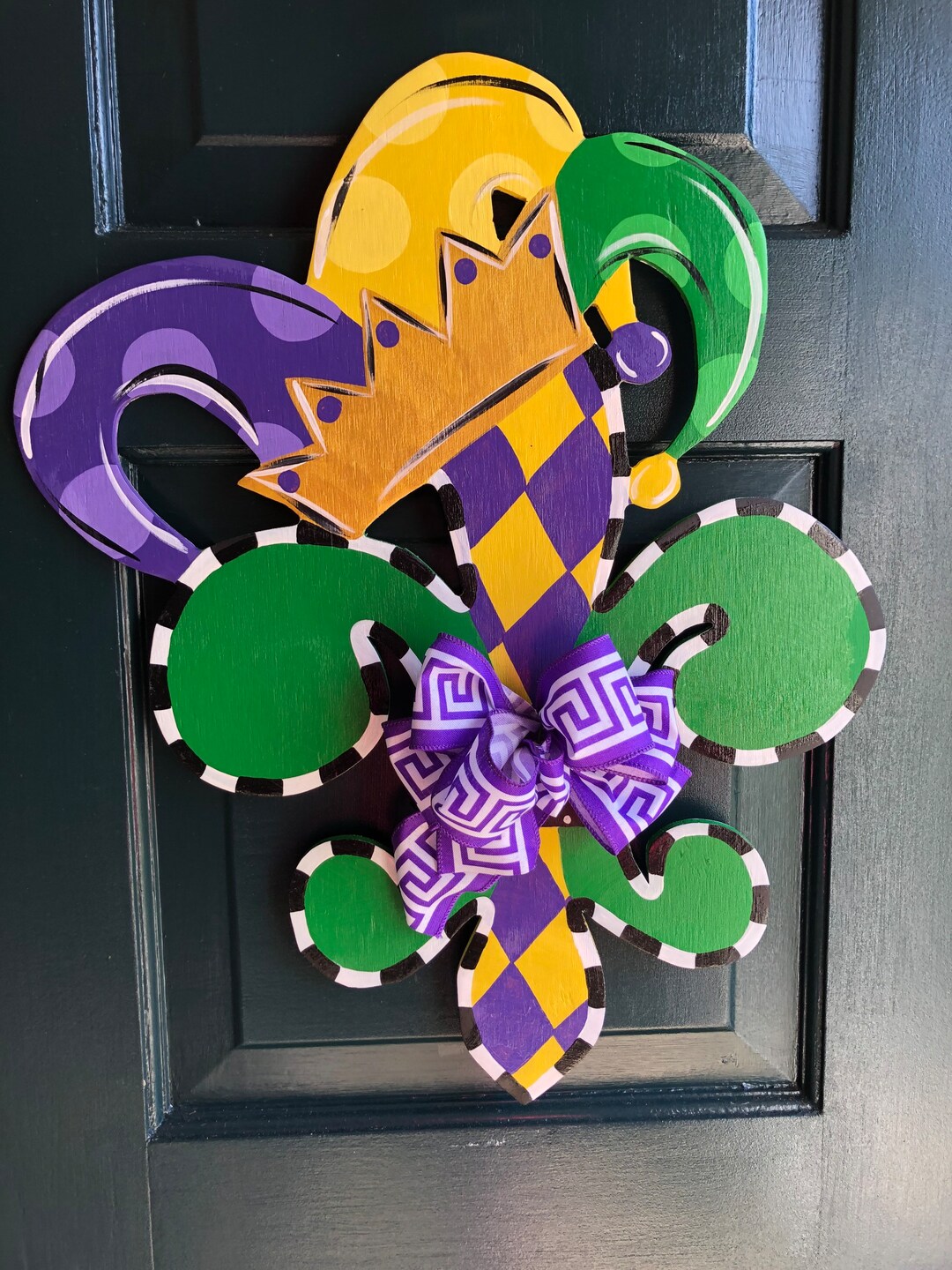 mardi gras wood decor