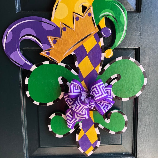 mardi gras door hanger