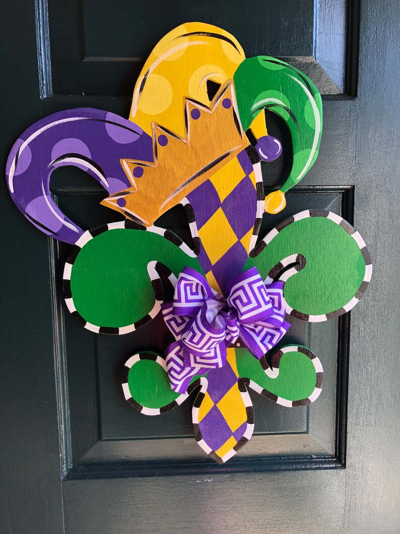mardi gras door hanger template