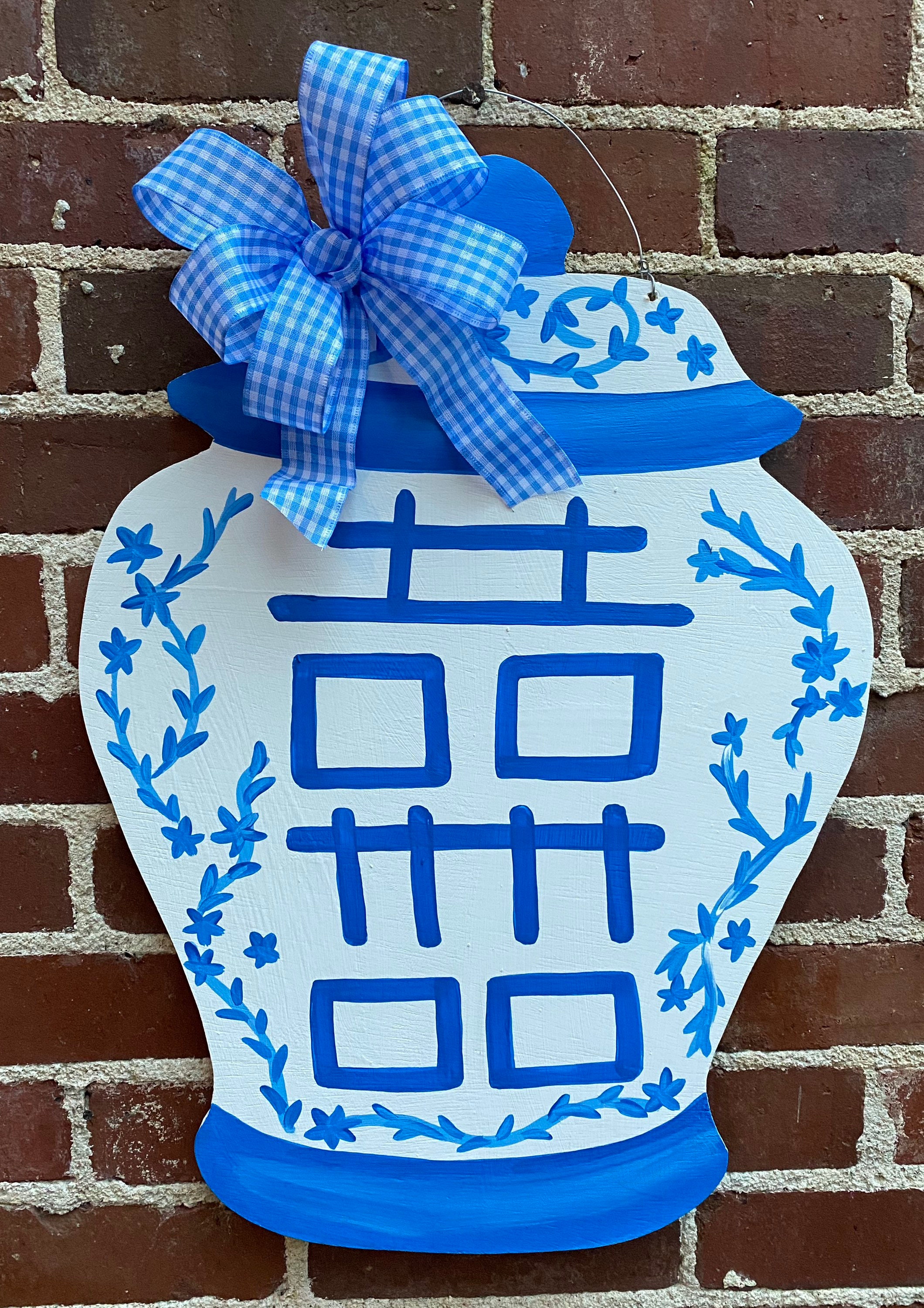 Ginger Jar Door Hanger Chinoiserie Door Hanger Door Hanger Etsy