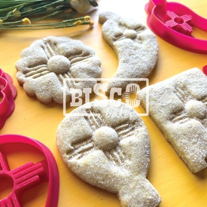 Biscochito Cookie Cutter Set of Four, Cookie Cutters with Southwest Zia Stamp (Cookie & Fondant) FREE NEW MEXICO Cutter!